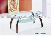 ガラス金属のコーヒー茶テーブル
