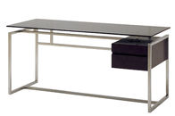 ブラック ガラス オフィス デスク モダンなライティング テーブル リビング ルームの家具