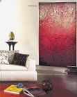 ソファーの背景、赤い珊瑚の主題のための手塗りの装飾的なガラス壁のパネル