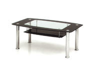 amd のガラス tes/コーヒー テーブル 8mm の緩和されたガラスのステンレス鋼の足 A218 に金属をかぶせて下さい